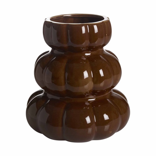 VASE PUJA 27 X 30 CM, BROWN